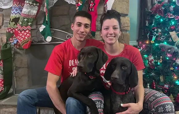 Dr. Deimler during the holidays