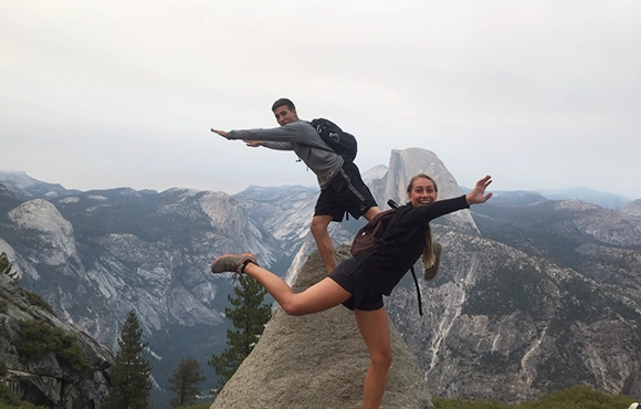 Dr Deimler on top of a mountain